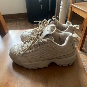 Size W6 Nude Fila sneakers!!